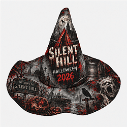 Silent Hill Halloween 2026 Quilted Witch Hat NTT1609 Silent Hill Hats & Caps