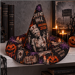 Horror Nurse DTNK1809 Silent Hill Halloween Quilted Witch Hat