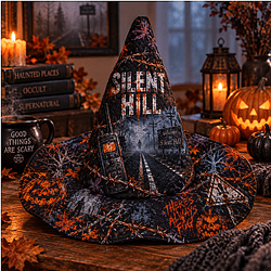 Haunted Streets DTNK1809 Silent Hill Halloween Quilted Witch Hat