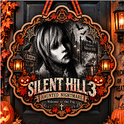 3 Haunted Nightmare PTTT1809  Silent Hill Halloween Wooden Door Sign