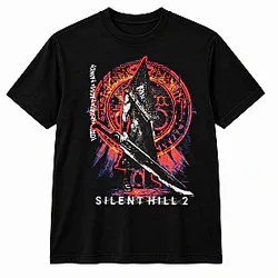 Silent Hill 2 Pyramid Head Bloody Knife Black T-Shirt NTT1410 Silent Hill T-Shirts