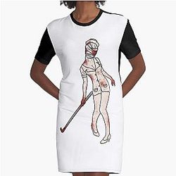 Silent Hill nurse Graphic T-Shirt Dress