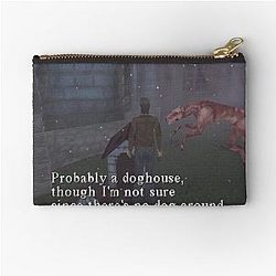 Silent Hill 1 Harry Mason Probably A Doghouse Meme Zipper Pouch