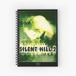 Silent Hill 2 - Ps2 Original Box Art (Green Cover) (Neon) Spiral Notebook