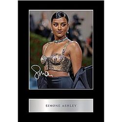Pre Printed Signature Simone Ashley Photo Display #1 10x8 Inch Mount