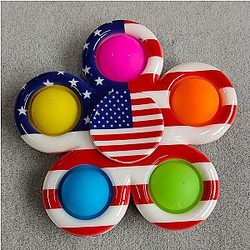 Colorful Spinner 5 Sides Simple Dimple Fidget Toy Pop It
