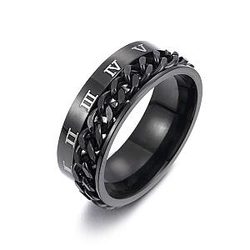 Stainless Steel Chain Rotatable Ring Fidget Spinner