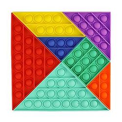 Rainbow Square Simple Dimple Fidget Toy Pop It