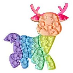 New Christmas Elk Pop It Fidget Toy