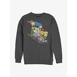 The Simpsons Sweatshirts - The Simpsons Gone Sledding Crew Sweatshirt