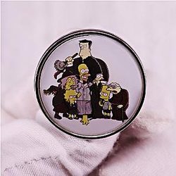 The Simpsons Pins - The Simpsons Family Mirror Pin
