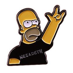 The Simpsons Pins - The Simpsons Megadeth Pin