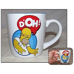 Blue Stoneware Homer Simpsons  Mug Cup