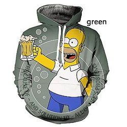 The Simpsons Hoodies – 3D Homer Beer Time