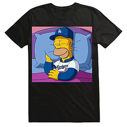 Homer Dodgers Sleeping LA 0704 The Simpsons T-Shirts