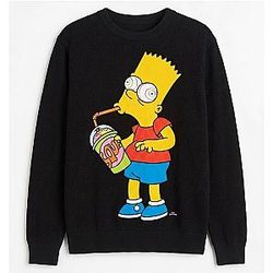 Bart Simpson Squishee Brain Freeze HTCT1806 The Simpsons Sweatshirts