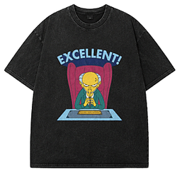Mr. Burns Excellent DTNK2406 Washed The Simpsons T-Shirts
