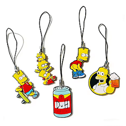  5/10pcs the Simpsons Cartoon Acrylic DTNK3007 Phone Chain