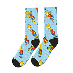 Bart S-Simpson Skateboarding Pattern DTNK3007 The Simpsons Socks