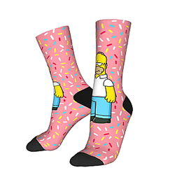 Donut Sprinkles Background DTNK3007 The Simpsons Socks