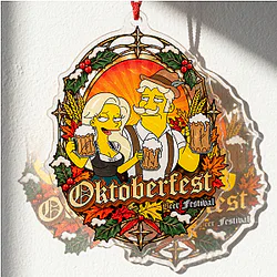 Oktoberfest Beer Festival Christmas DK1510 Acrylic Ornament The Simpsons Decoration