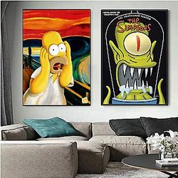 The Simpsons Posters - Modern Canvas Painting The Simpsons  Classic Cartoon Cute Posters