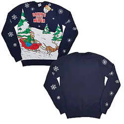 Santas Little Helper Xmas DK1510 The Simpsons Ugly Christmas Sweater ❆⛄