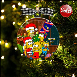 Homer Simpson Santa Chimney Christmas Ornament NTT1510 The Simpsons Decoration