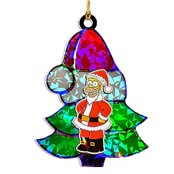 1. Homer Simpson Hiding in Bushes Christmas Ornament NTT1510 The Simpsons Decoration