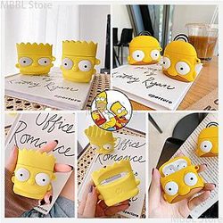 The Simpsons Airpod Cases - Anime Simpsons  Silicone Earphone Case With Hook For Apple AirPods 1 2 3 Pro