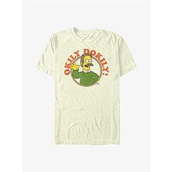 The Simpsons T-Shirts - The Simpsons Okily Dokily Flanders Dad Circle T-Shirt