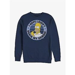 The Simpsons Sweatshirts - The Simpsons Brain Homer Brain My Damage Crew Sweatshirt