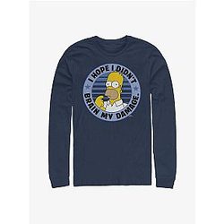 The Simpsons Long Sleeves - The Simpsons Brain Homer Brain My Damage Long-Sleeve T-Shirt