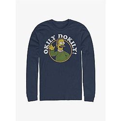 The Simpsons Long Sleeves - The Simpsons Okily Dokily Ned Flanders Dad Long-Sleeve T-Shirt