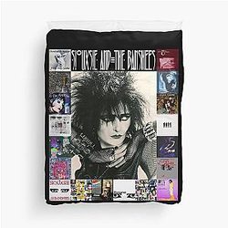 The Black Siouxsie Sioux framed in Album Covers Classic Duvet Cover