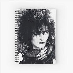 Siouxsie and the Banshees black white Spiral Notebook