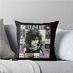 The Black Siouxsie Sioux framed in Album Covers Classic Throw Pillow