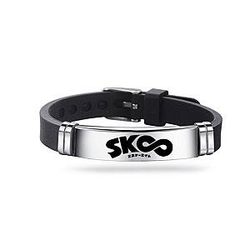 SK8 The Infinity Bracelets - SK8 The Infinity Silver Wristband Bracelet [ID9676]