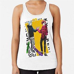 SK8 The Infinity Tank Tops - Reki and Langa check   Racerback Tank Top [ID8273]