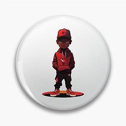 Skepta Cartoon Character Pin