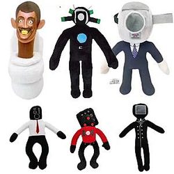 30cm 6pcs Set Skibidi Toilet Plush