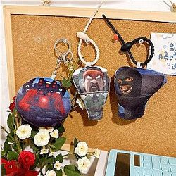 Skibidi Toilet Game Characters Print Sound Plush Keychain