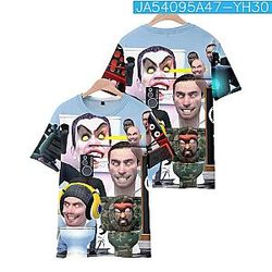 Skibidi Toilet WC Mann Lautsprecher Man 3D Print T-Shirt