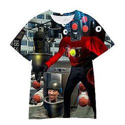 Skibidi Toilet Cameraman Speaker Man T-shirt imprimé 3D