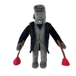30cm Grey Plunger Photographer Man Skibidi Toilet Plush