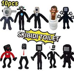 30cm 10pcs Skibidi Toilet Toys Plush