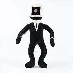 35cm Black Monitor Man Skibidi Toilet Stuffed Toy Plush