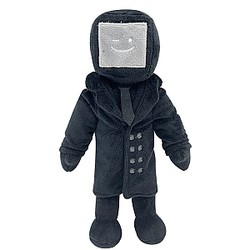 25cm Black TV Man Skibidi Toilet Stuffed Toy Plush