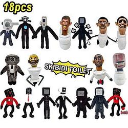 30cm 18pcs Skibidi Toilet Toys Plush