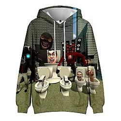 Skibidi Toilet Speaker Man Toilet Man 3D Print Hoodies